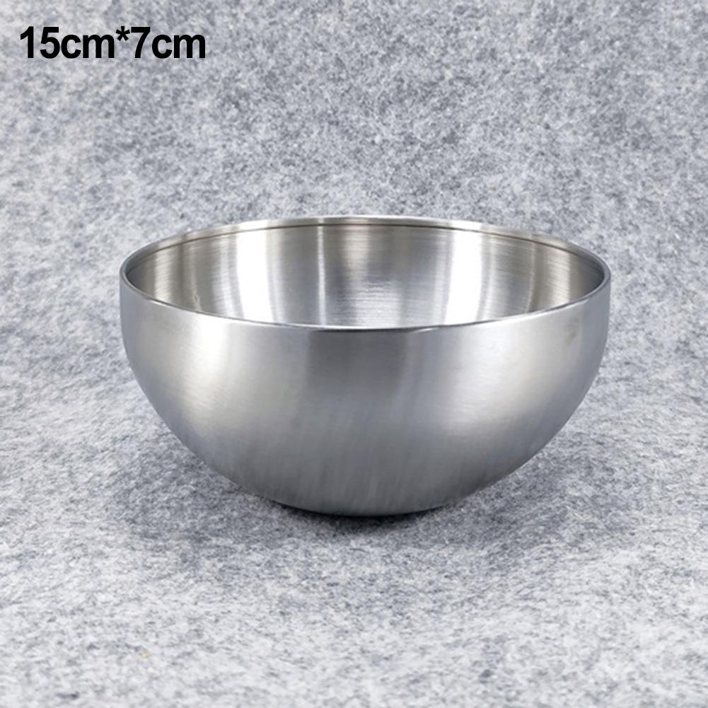 Double Wall Stainless Steel Salad Mixing Bowl Scratch Resistant and Rust Proof
