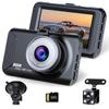TORAKIND Dash Camera, Front and Rear Camera, 2 Cameras, Small Dash Camera, 1296P Sony