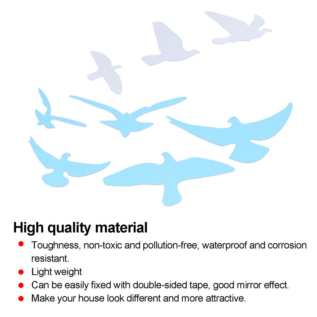 Bird Shape Mirror Wall Sticker Wall Decals for Living Room Bedroom Decoration