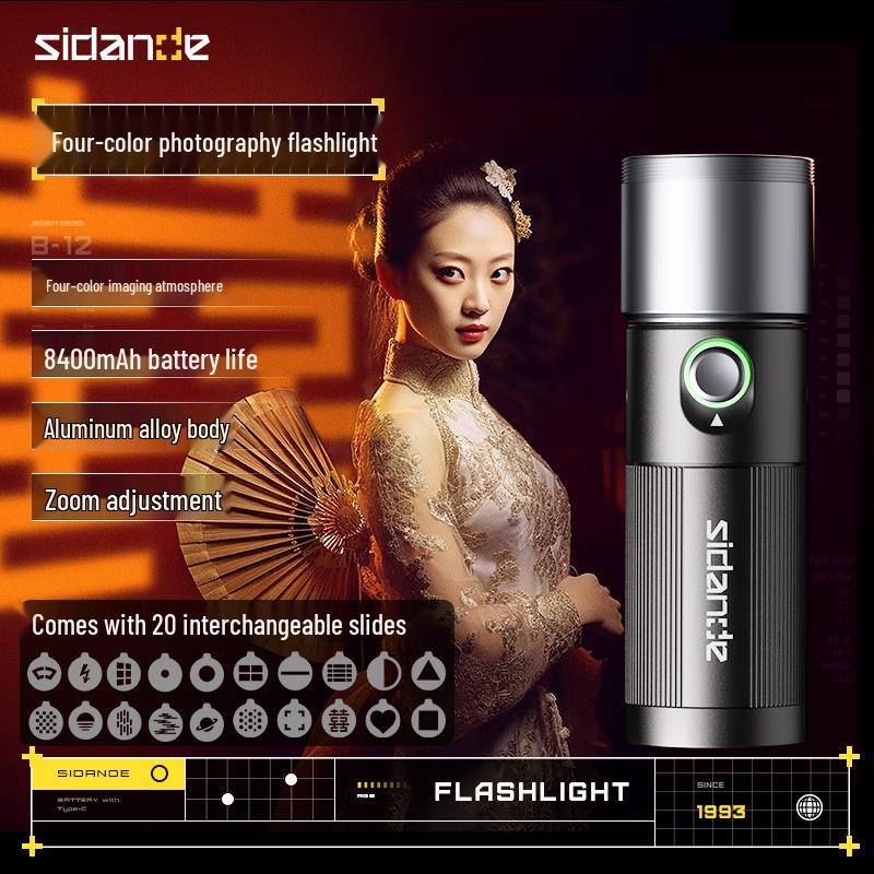 

Sidande Z10 10 Вт светодиодный заполняющий и формирующий свет для фотографии Standard with 20 Projection Films