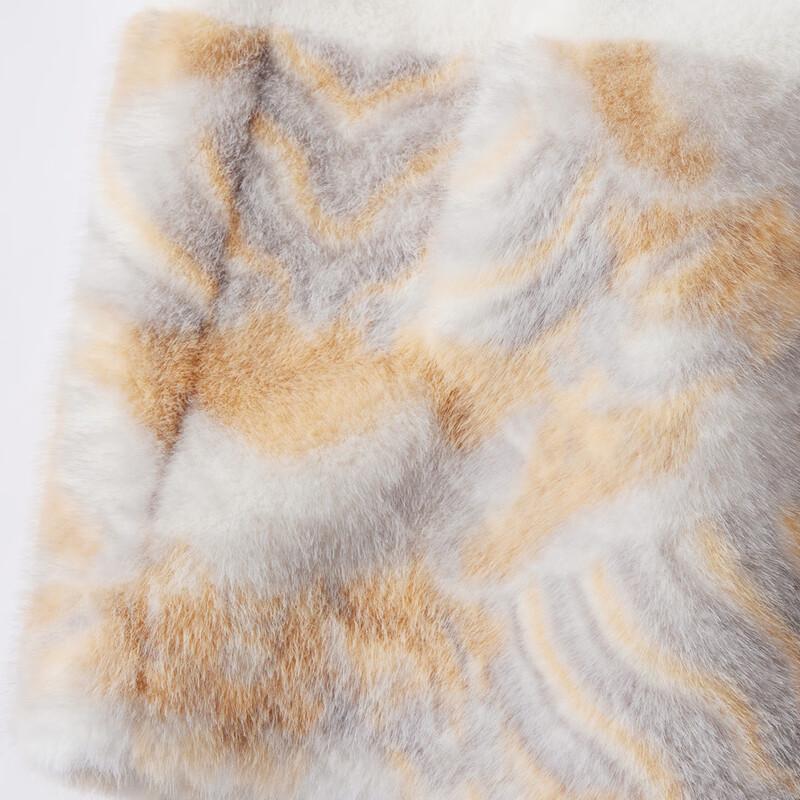 Paster New Chinese Style Faux Mink Fur Embroidered Autumn Winter Coat