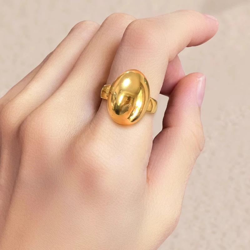Pigeon Egg Glossy Ring - Chic Gift for Fashion Enthusiasts