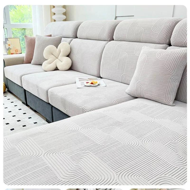 1Pc Elastic Sofa Cover Adjustable Sofa Cover Seat Cushion Energy Slipcover L-Shaped Corner Couch Cover Slipcover 1/2/3/4 Seater