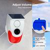 Solar Powered Infrared Anti-theft Alarm Human Infrared Detection Sound and Light Alarm Siren High Decibel Alarm