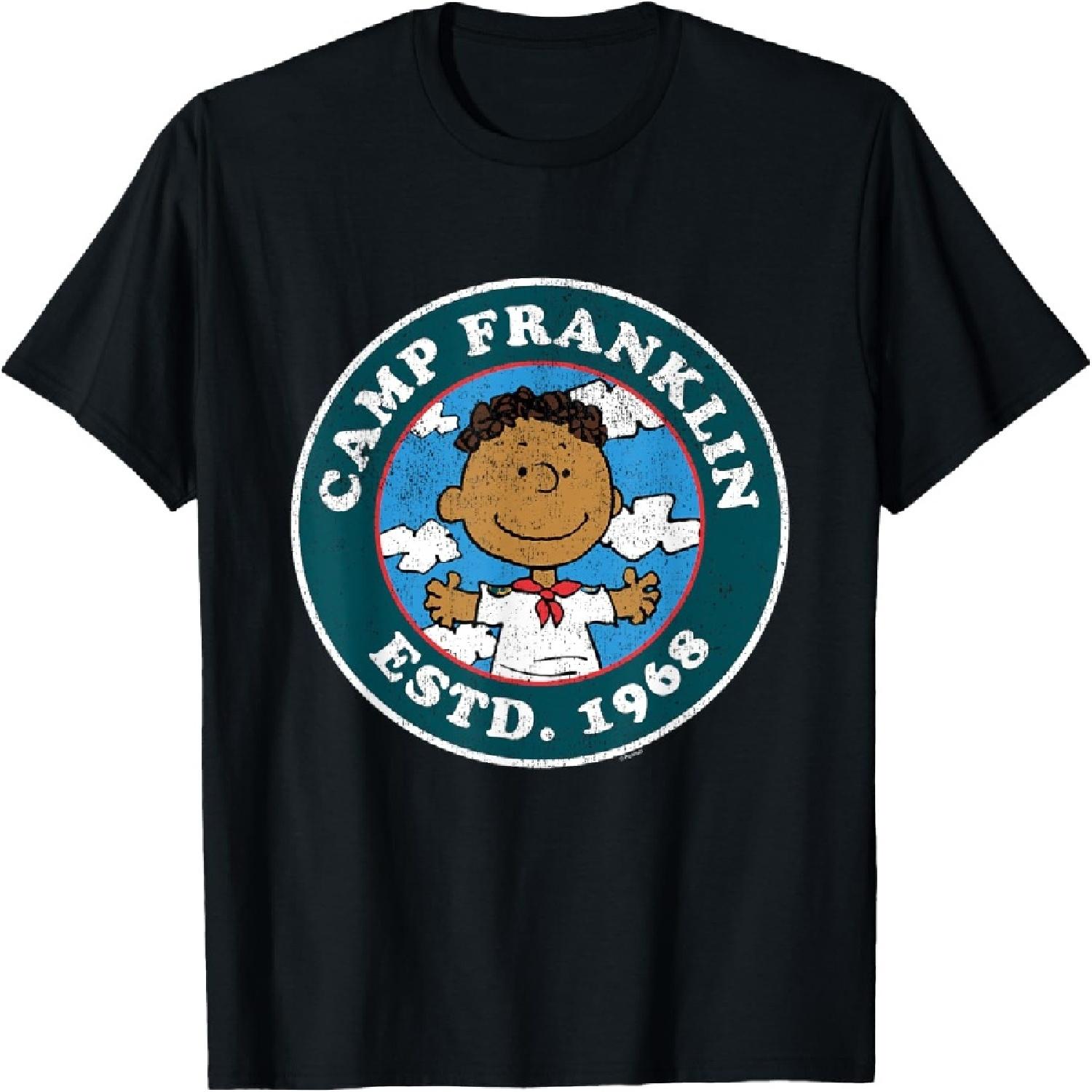 Peanuts - Camp Franklin Armstrong ESTD 1968 T-Shirt S