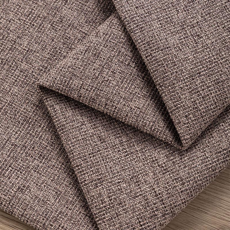 All-Polyester Solid Color Linen-Like Sofa Fabric with Soft Bag Process - Composite Flocking Fine Linen Canvas