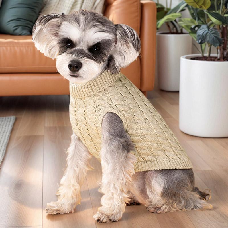 Dog Sweaters for Small Dogs Winter Warm Clothes Turtleneck Knitted Chihuahua For Sphinx Cat Dog Sweater ForYork Warm Dog Clothes