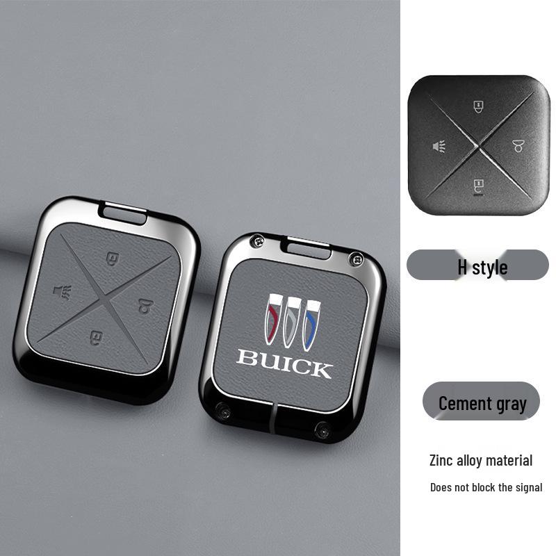 Buick e5/e4 Bluetooth Key Case: Full-Coverage Protective Shell, Titanium Cube Design, for Car Modification.