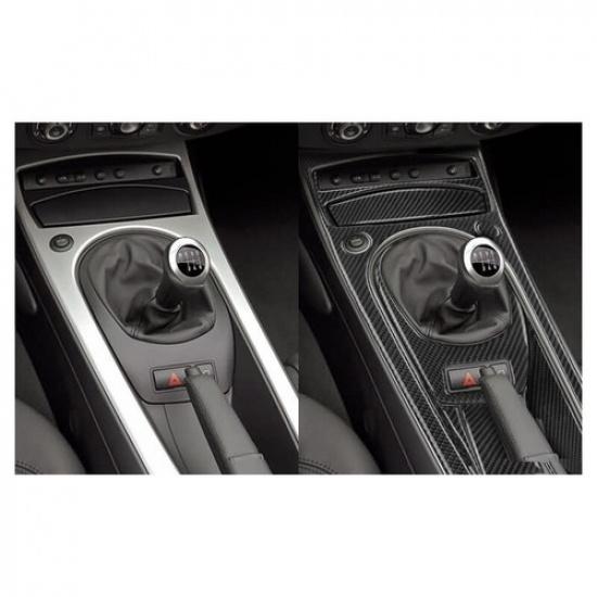 Set Carbon Fiber Manual Gear Shift Panel Cover Sticker For BMW E85 Z4 2003-2008