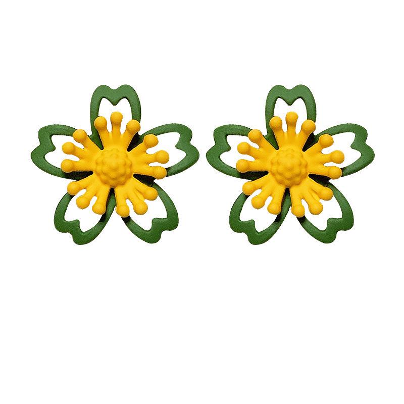 Minimalistisches Schmuckset im koreanischen Stil: Geometrischer Ohrring, Halskette, Armband & Ring