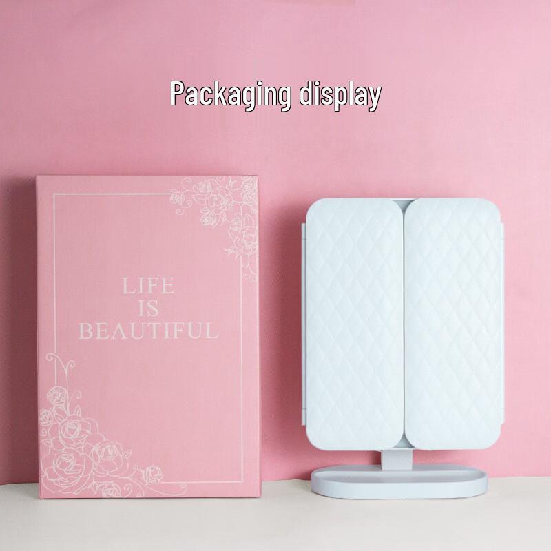 Oeny LED Tri-Fold Desktop Makeup Mirror