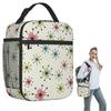 Atomic Era Graphic Insulated Lunch Bag for Women Kids Portable Food Boxes Thermal Lunch Box Tote