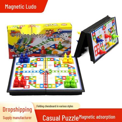 Gioco Portatile Pieghevole Magnetico Ludo & Gomoku Giocattolo Scacchi