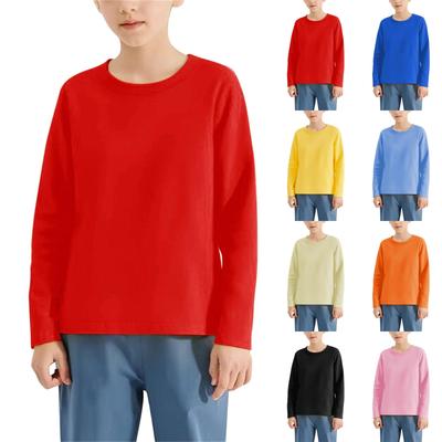 Boys  Long Sleeve Neck Soft Plain Top  Slim Fit Tops