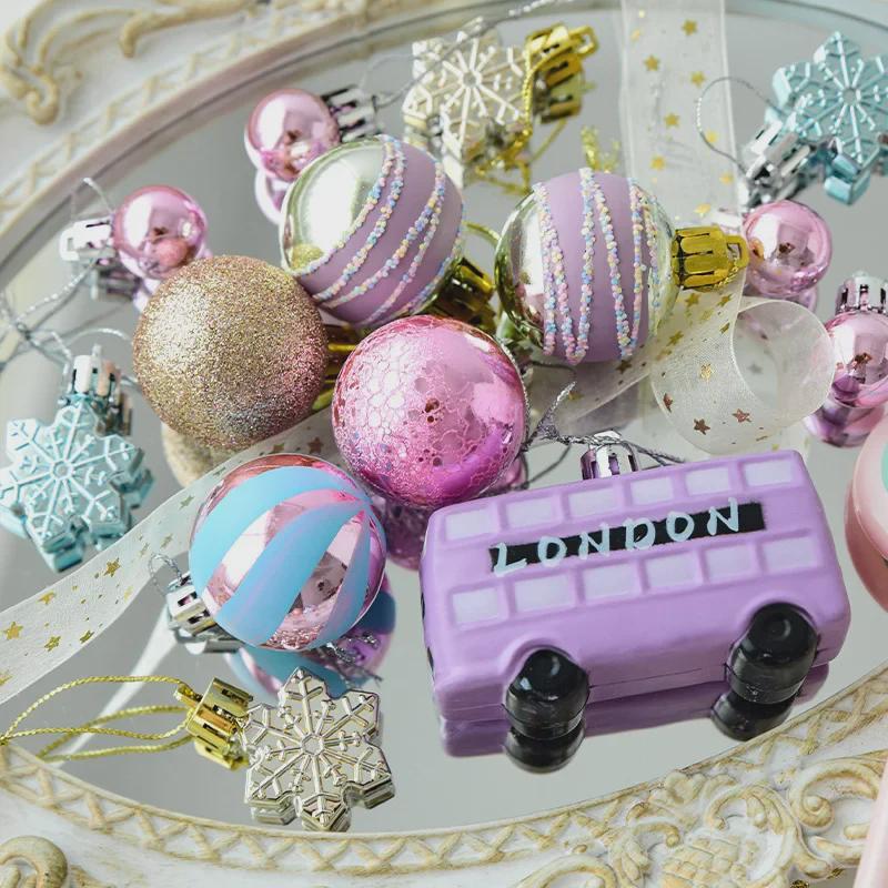 Macaron Color Cross-Border Christmas Ornaments: Unique Christmas Tree Hanging Baubles and Pendants