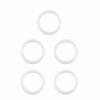 20pcs Silicone Safe O Rings Dummy Pacifier Chain Clips Adapter Holder for Baby White
