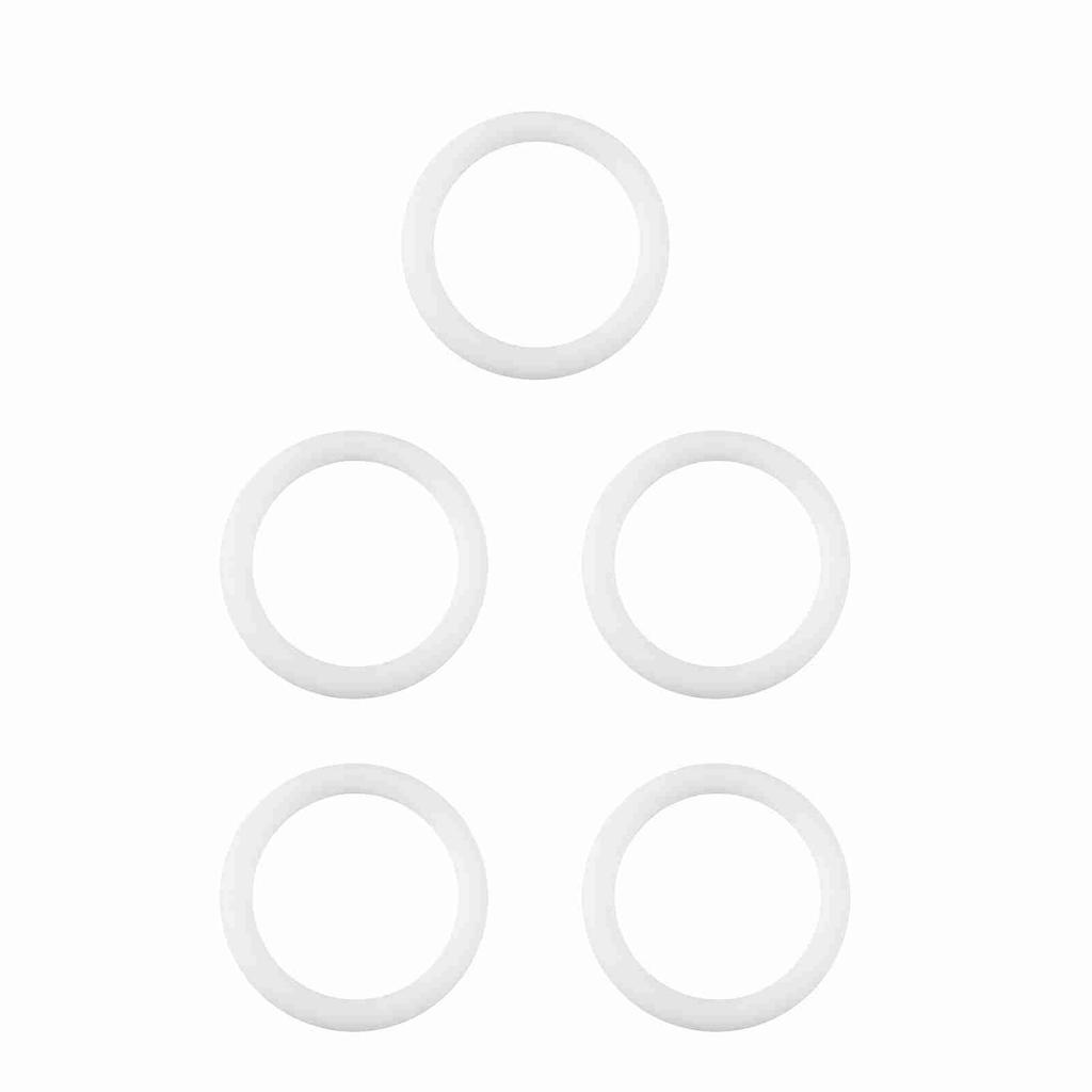 20pcs Silicone Safe O Rings Dummy Pacifier Chain Clips Adapter Holder for Baby White