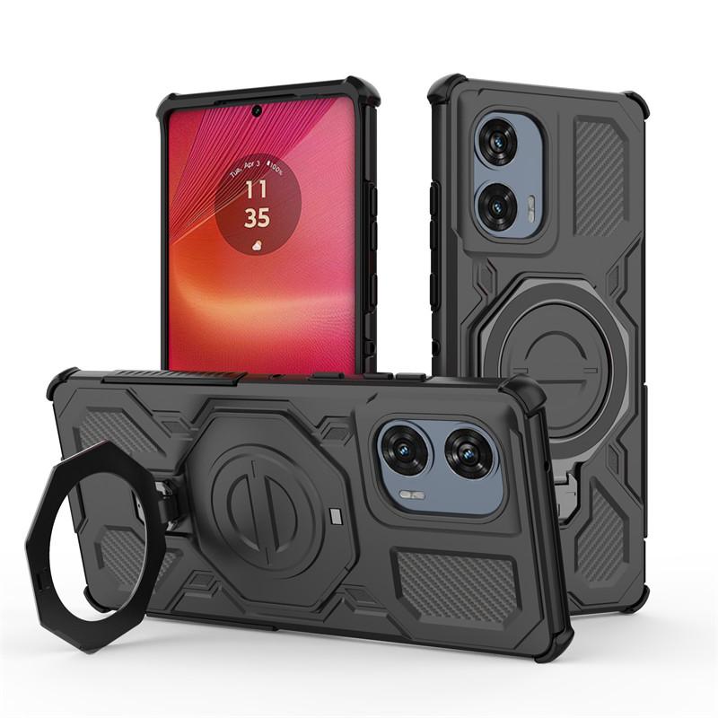 For Motorola Edge 50 Fusion Case Cover Holder Magnetic Wireless Charging Protective Phone Cases On Moto Edge 50 Fusion Funda