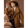 Wudao Women's Reversible Suede Lamb Wool Coat