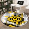 Borussia fcfc Round Rug for Livingroom,Bedroom, Palyroom, Chair Rug, Area rug, Circle Carpet, Large Size Fan Christmas gift