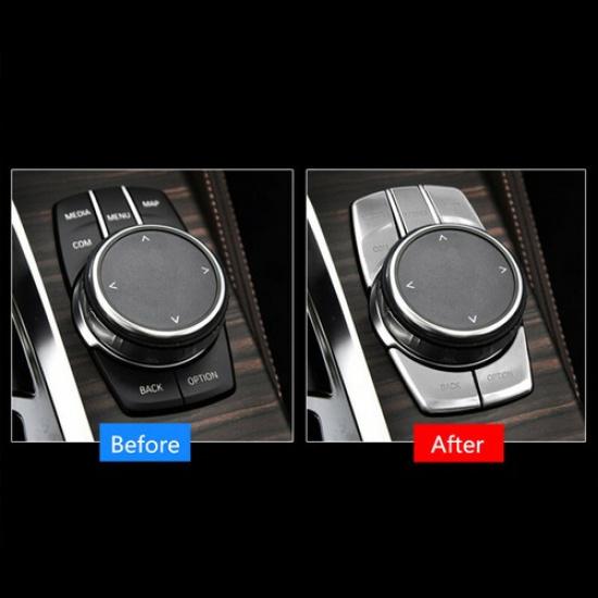 ABS Console Multimedia Switch Button Cover Trim For BMW 5 Series G30 2017 2018