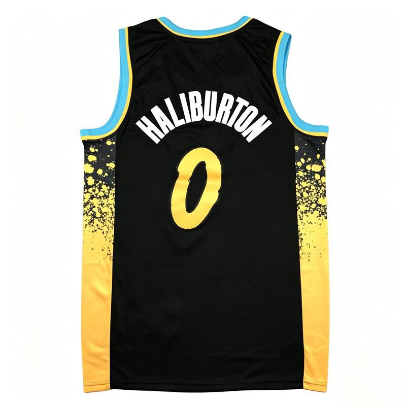 Maillot de Basketball Homme 2026 Tyrese Haliburton Pascal Siakam Cousu Rétro Taille S-2XL