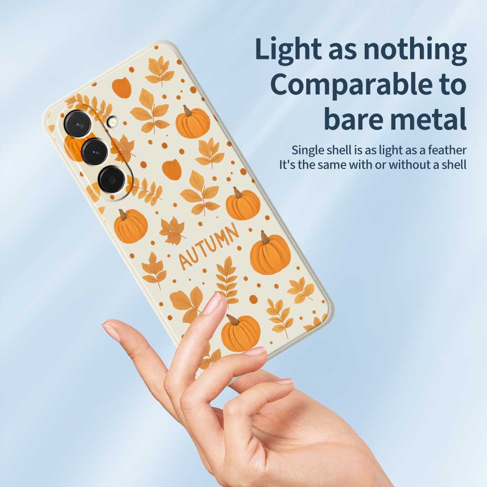 For Samsung Galaxy A36 5G Case Autumn Theme Pattern Printing Straight Edge TPU Phone Back Cover