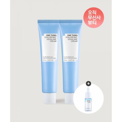 Onething [2pack] Hyaluronic Squalane Cream 70ml 2 + [free] Serum 10ml