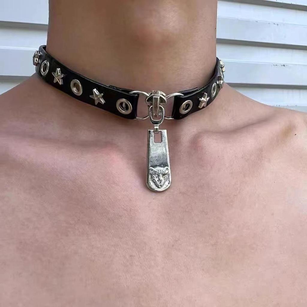 Punk Style Hip-Hop Choker Necklace for Men - High-End Clavicle Chain, Y2K Subculture Jewelry, Sweet & Cool Collar