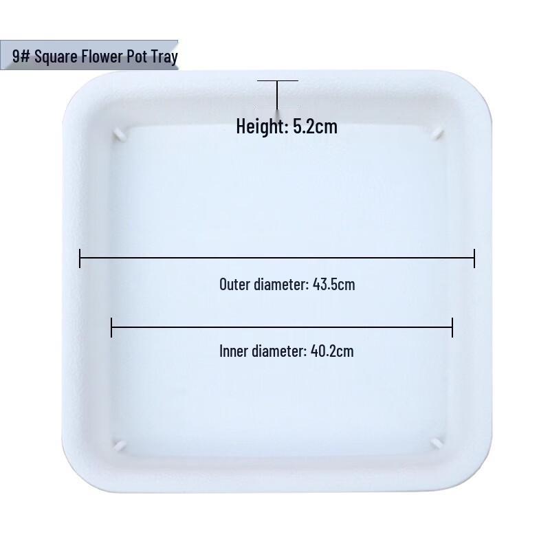 

Square Plastic Flower Pot Saucer Set