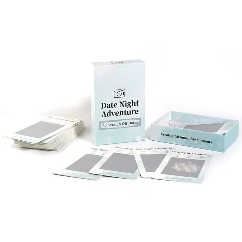 Adult Scratch-off Adventure Dating Card Game: 40 Interactive Board Game Cards for Couples Party