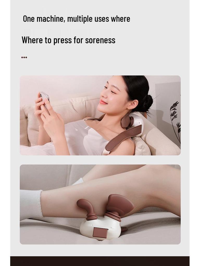 Compact Cross-Border Neck and Shoulder Massager with Heat and Kneading