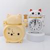 Japanische Glückskatze Wecker Koreanische Cartoon-Katze Einfache Dekorative Tischuhr Nachttisch-Dekorationen Schüler Aufstehen Quarz Uhr