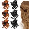 6 Stück Morhom Kieferklammern Haarklammern für dickes oder mitteldickes Haar Damen Klassischer Stil Krallenclip Haaraccessoires Haarklammern