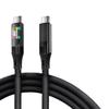 PD100W Super Fast Charging Data Cable with Rainbow Light, Compatible with Apple, Huawei, and Honor Devices
