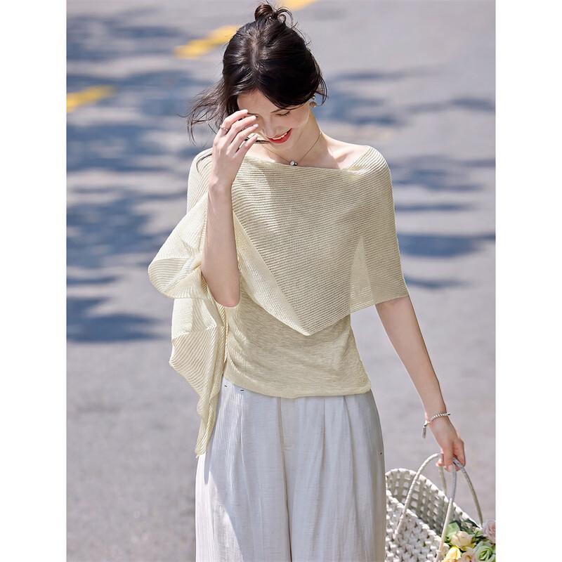 Relaxed Fit Knit Cape Top S