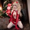 Christmas Reindeer Costume Santa Sexy Lingerie Babydoll for Women Open Chest Bow Tie Extreme Disguise Sleeveless Off Shoulder Costume Outfit Cute Moe