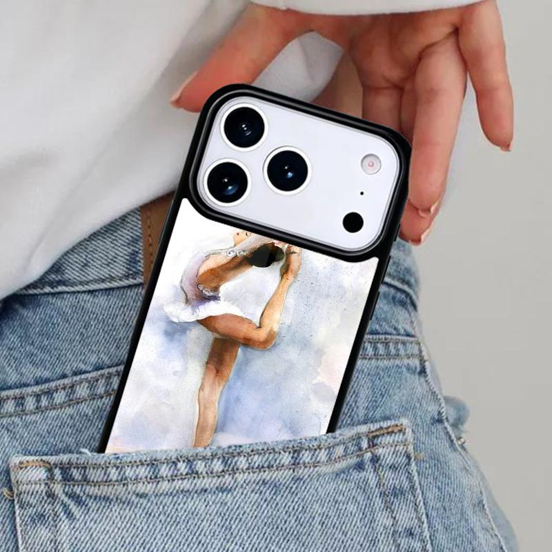 

Gymnastics Oil Painting Phone Case for iPhone 16e 15 14 13 12 17 Pro Max Plus Air 17pro Cover Coque iPhone17