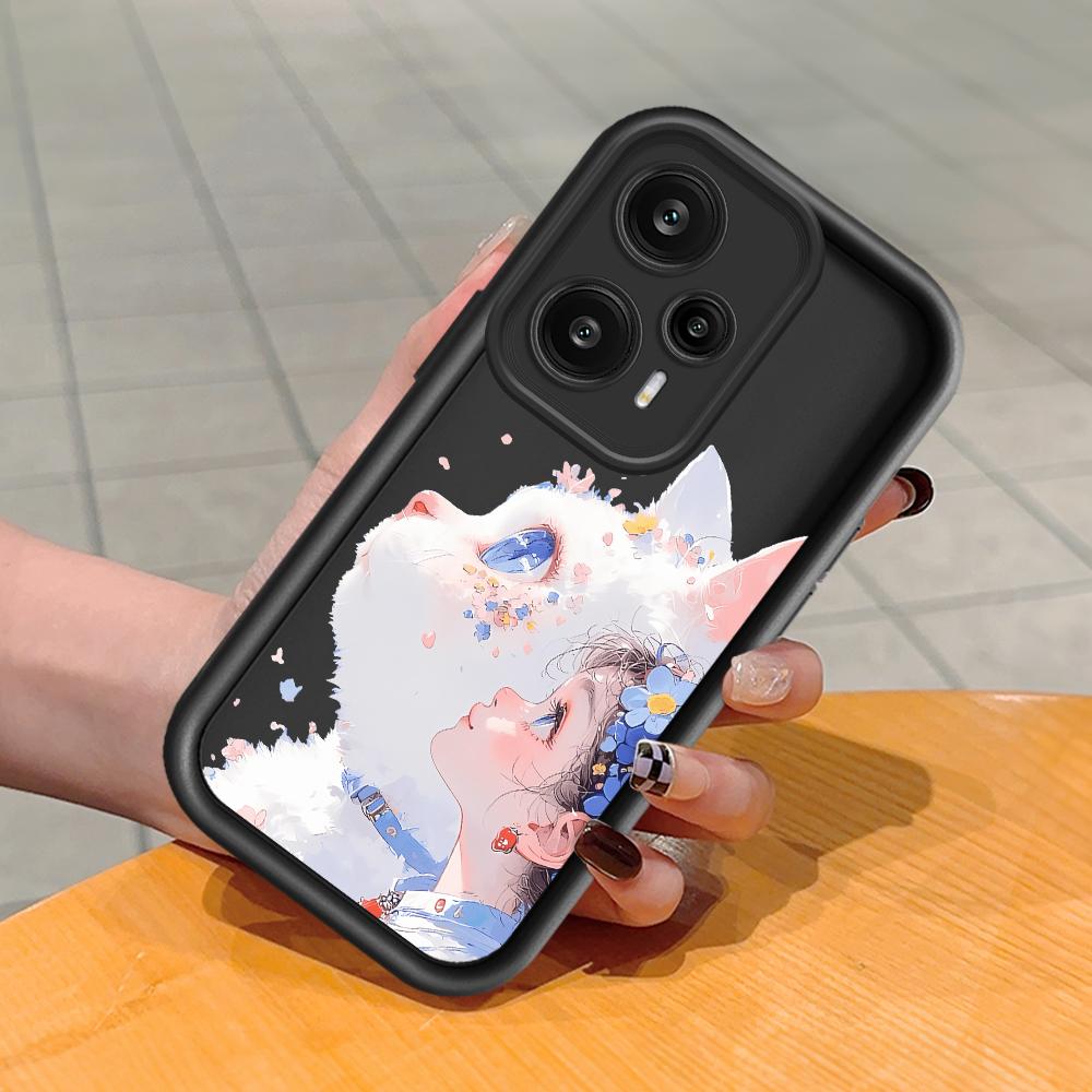 Weiches Silikon-Telefongehäuse mit quadratischem Leiterdruckmuster, vollständige Abdeckung, Kamera, stoßfestes Schutzgummigehäuse für Xiaomi Redmi