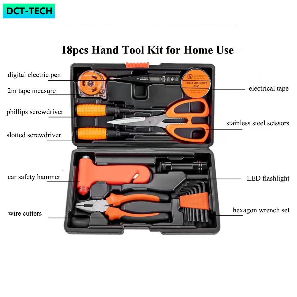 35Pcs/set Socket Wrench Auto Repair Tool Combination Package Mixed Tool Set Hand Tool Kit with Plastic Toolbox Storage Case