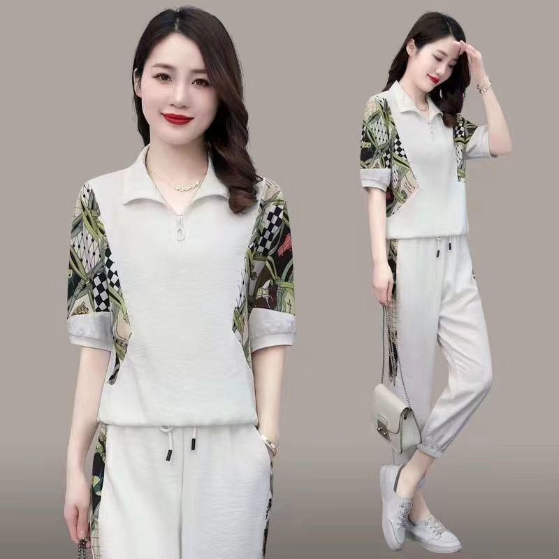 2025 Stylish Korean Summer Tracksuit for Women - Casual Two-Piece Set