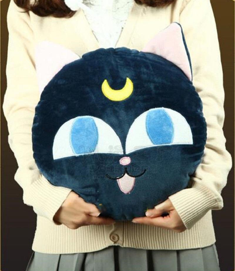 Anime Sailor Moon Pet Cat Luna P Ball Plush Beads Cushion Pillow Toy 14 Inches