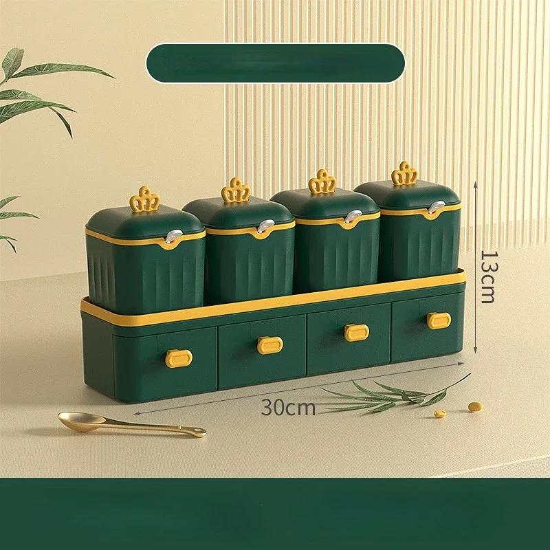 

Набор баночек для специй, кухонные принадлежности, один ящик с несколькими отделениями, баночка для соли, приправы, перца, домашняя баночка для приправ, комбинированный набор