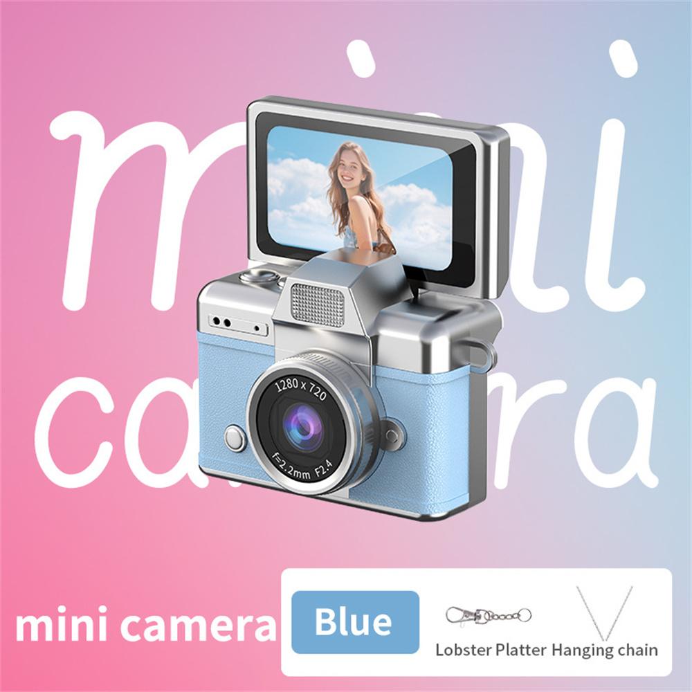 

1080P Retro CCD Camera, HD Photo, Flip Screen Card Camera for Kids, Outdoor Travel None Card синій