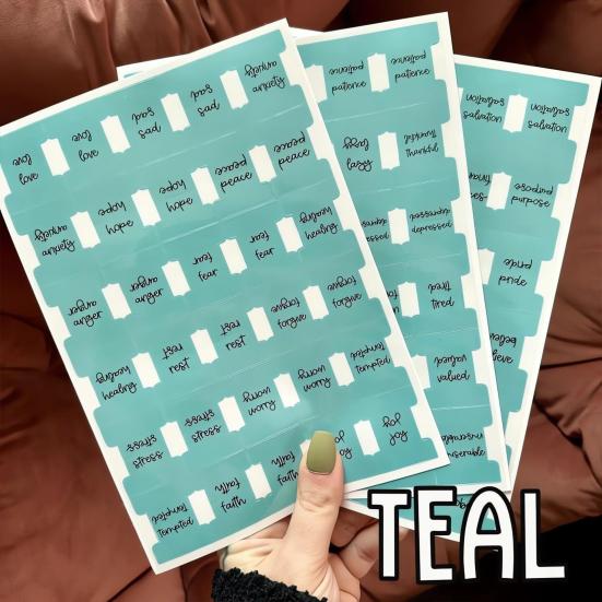 4 Sheets/Set Prayer Bible Tab Self-adhesive Bible Sticky Index Label Book Page Marker Sticker Bible Study Journaling Supplies Christmas Gift