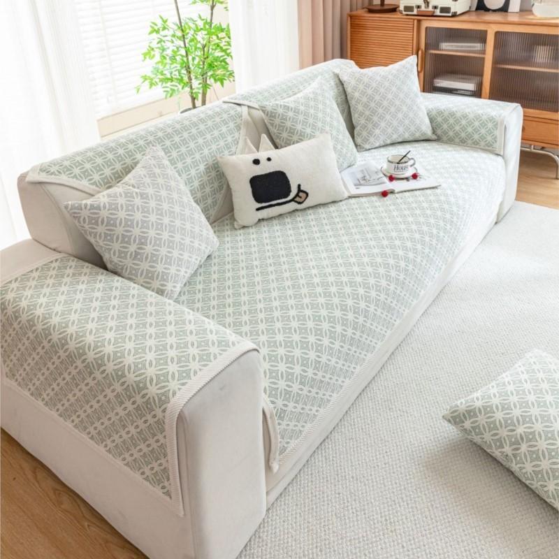 Autumn Home Chenille Coin Printed Slipcover Funda Sofa Mat Non-slip Sofa Cushion Couch Sofa Covers Mat