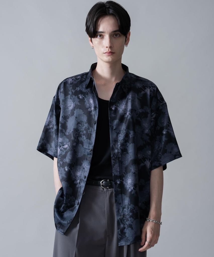 WEGO Amundsen Pattern Short Sleeve Big Summer Size Pattern 4 Men's Shirt, Print, Top, Gift, L,