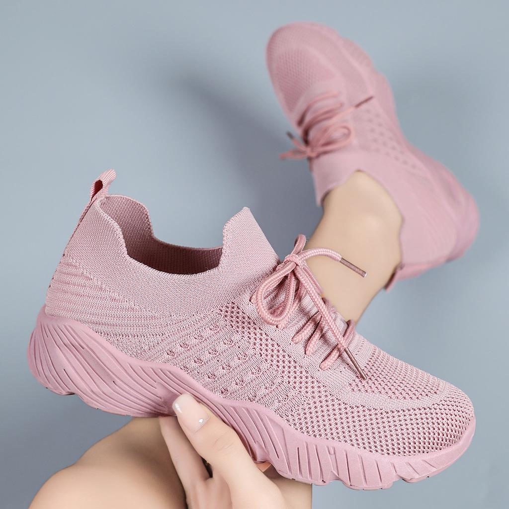 Women's Shoes Versatile Spring Large Size Sports Single Shoes Casual Soft Bottom Not Tired Mom Shoes Casual Soft Walking All Day Sneakers