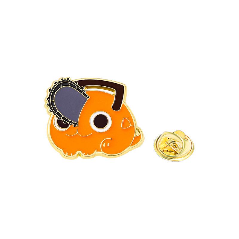 Japanese Cartoon Two-dimensional Animation Badge Chainsaw Man, Machima Fanren Peripheral Metal Brooch Clothing Accessories