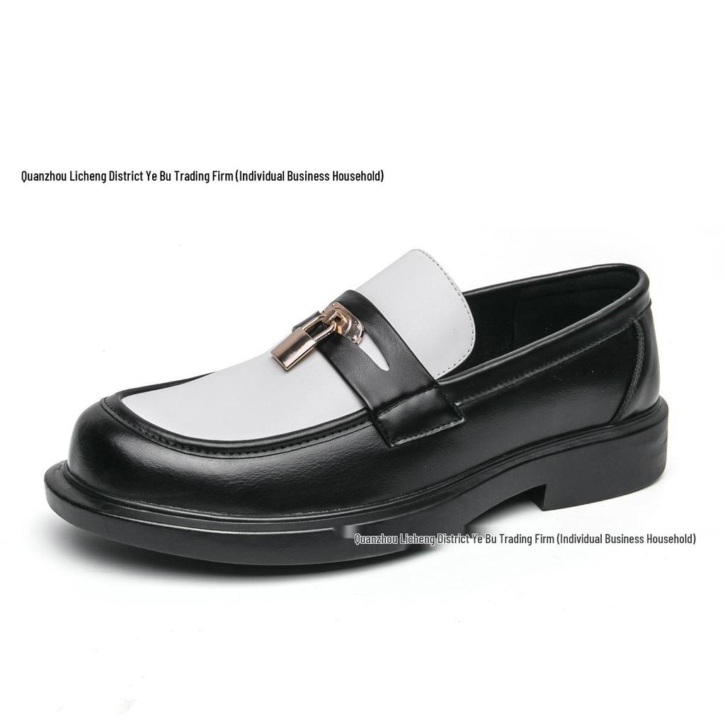 Men's Plus Size Leather Slip-on Loafers: Formal & Casual Thick Sole Shoes